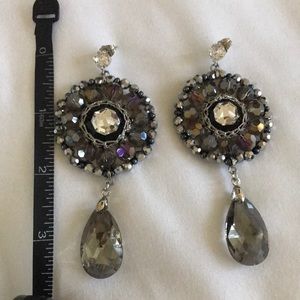 Crystal and Crochet Earrings